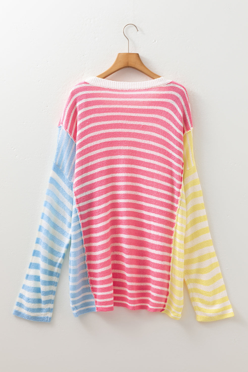 Fernanda Seam Colorblock Patchwork PLUS Sweater