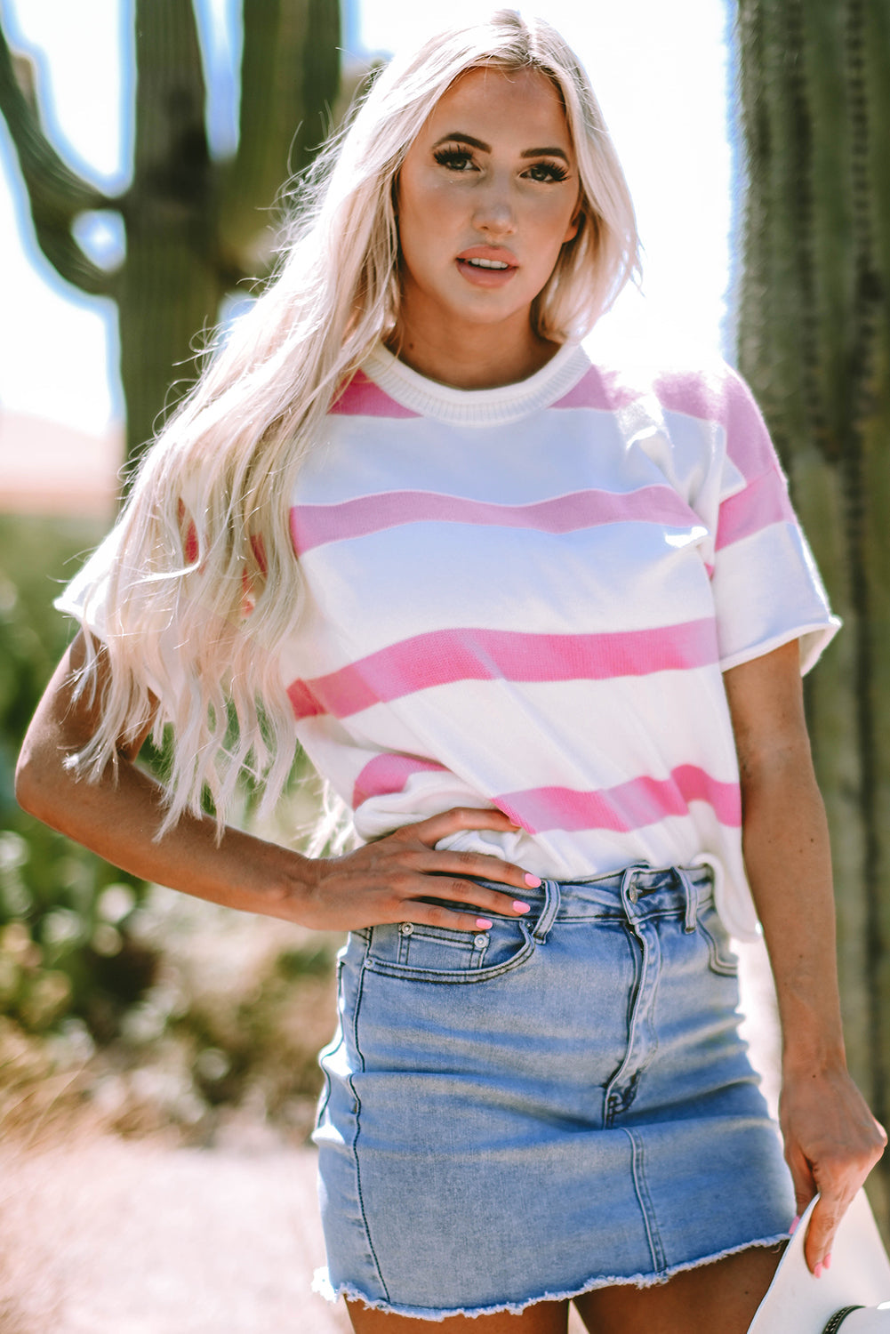 Summer Sleeve Lightweight Knitted Top