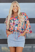 Verakina Flare Sleeve Tied Blouse