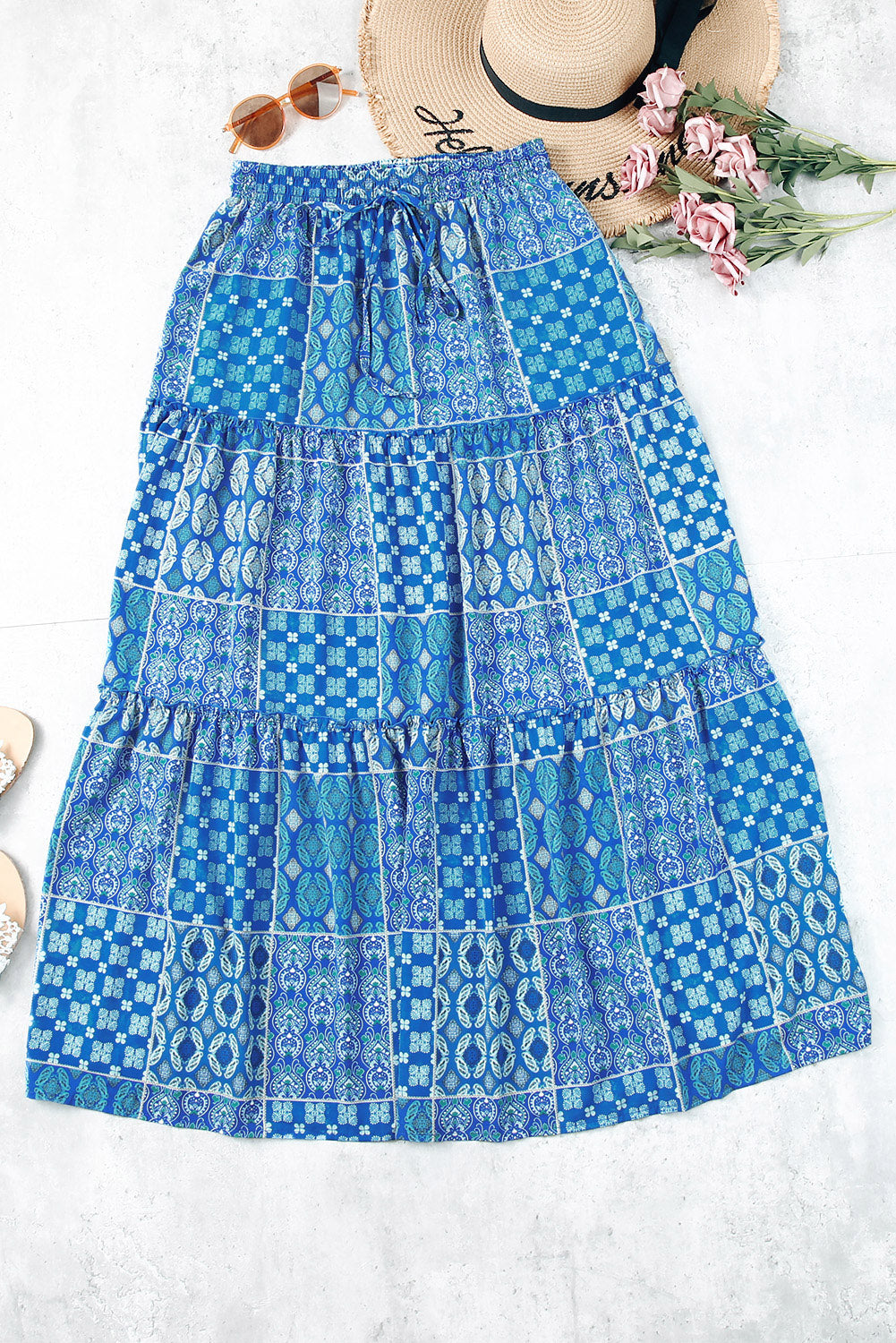 Helena Paisley Print Maxi Skirt