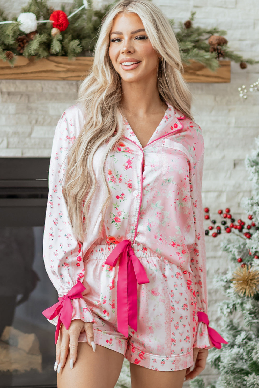 Paisley Tie 2pcs Pajama Set