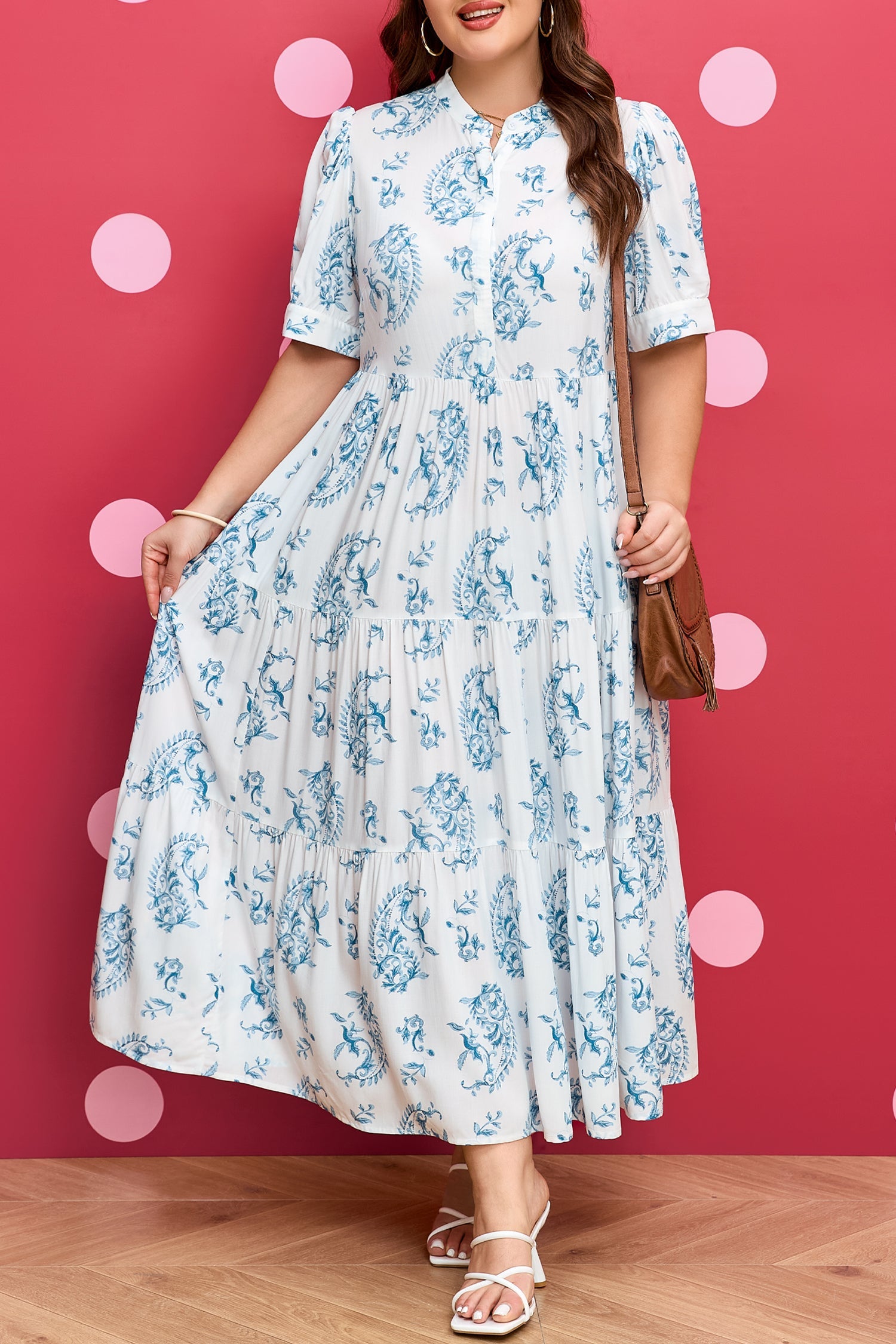 Milana Short Sleeve Maxi PLUS Dress