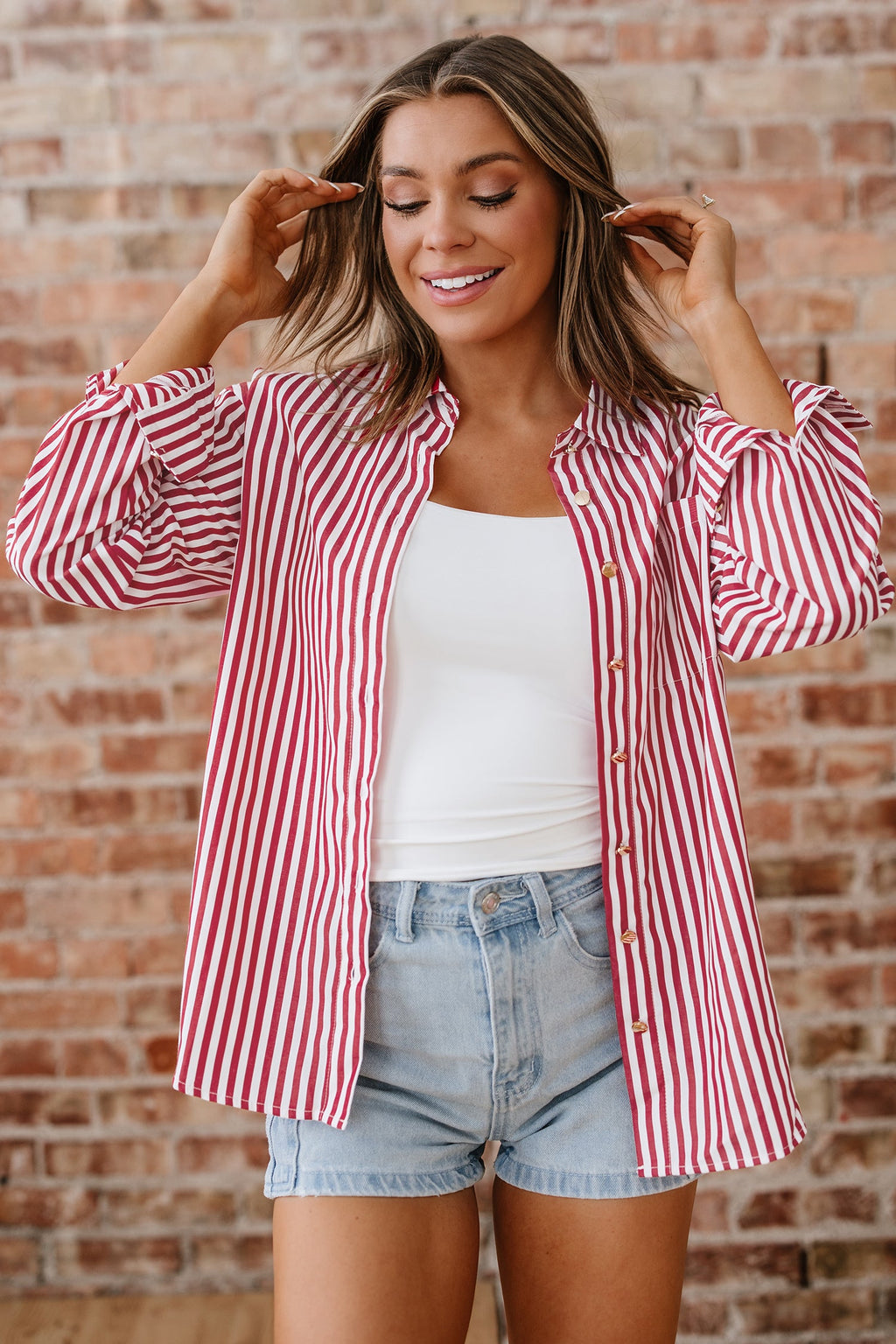 Mariah Side Slit Loose Shirt