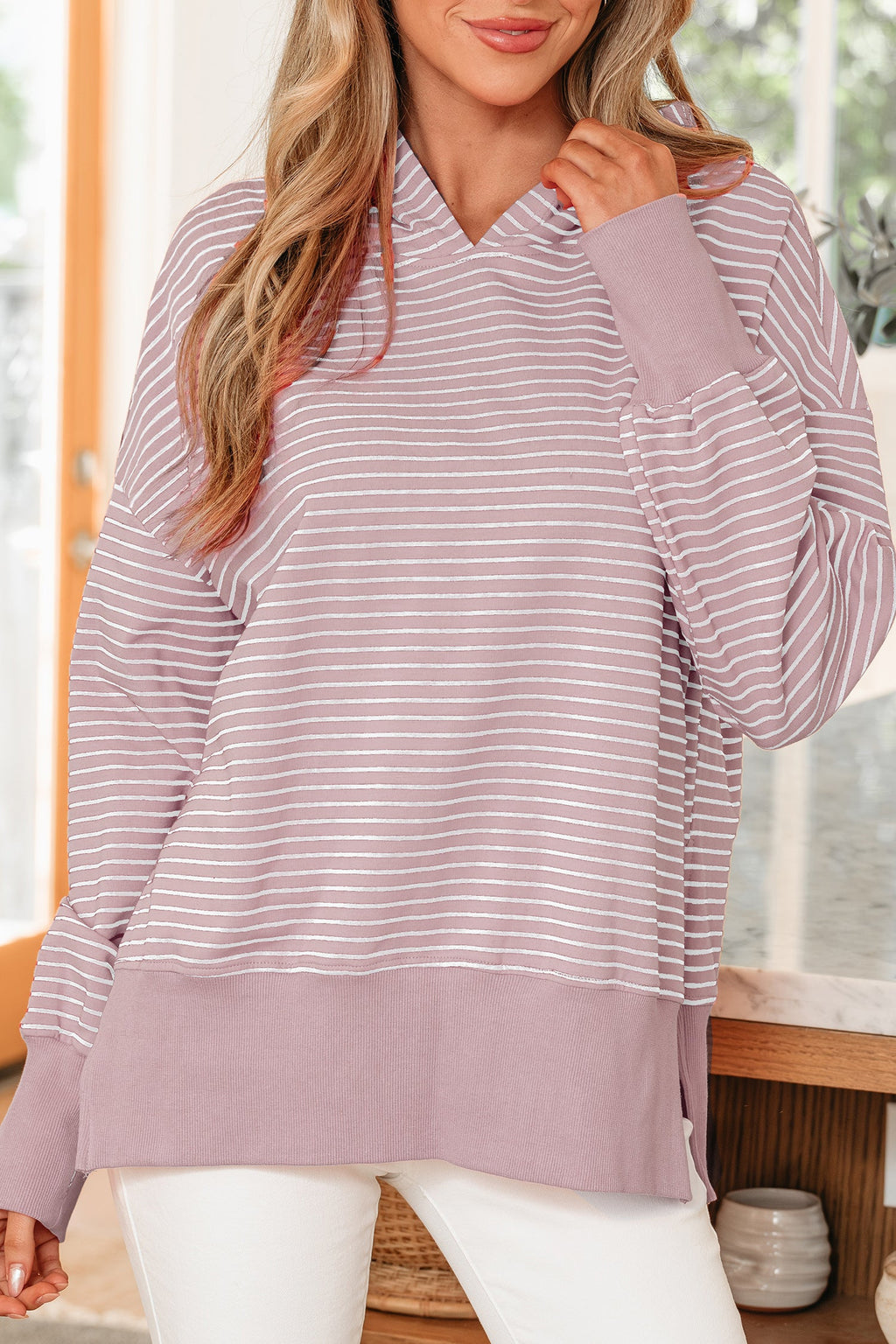 Addilyn Shoulder Loose Fit Hoodie