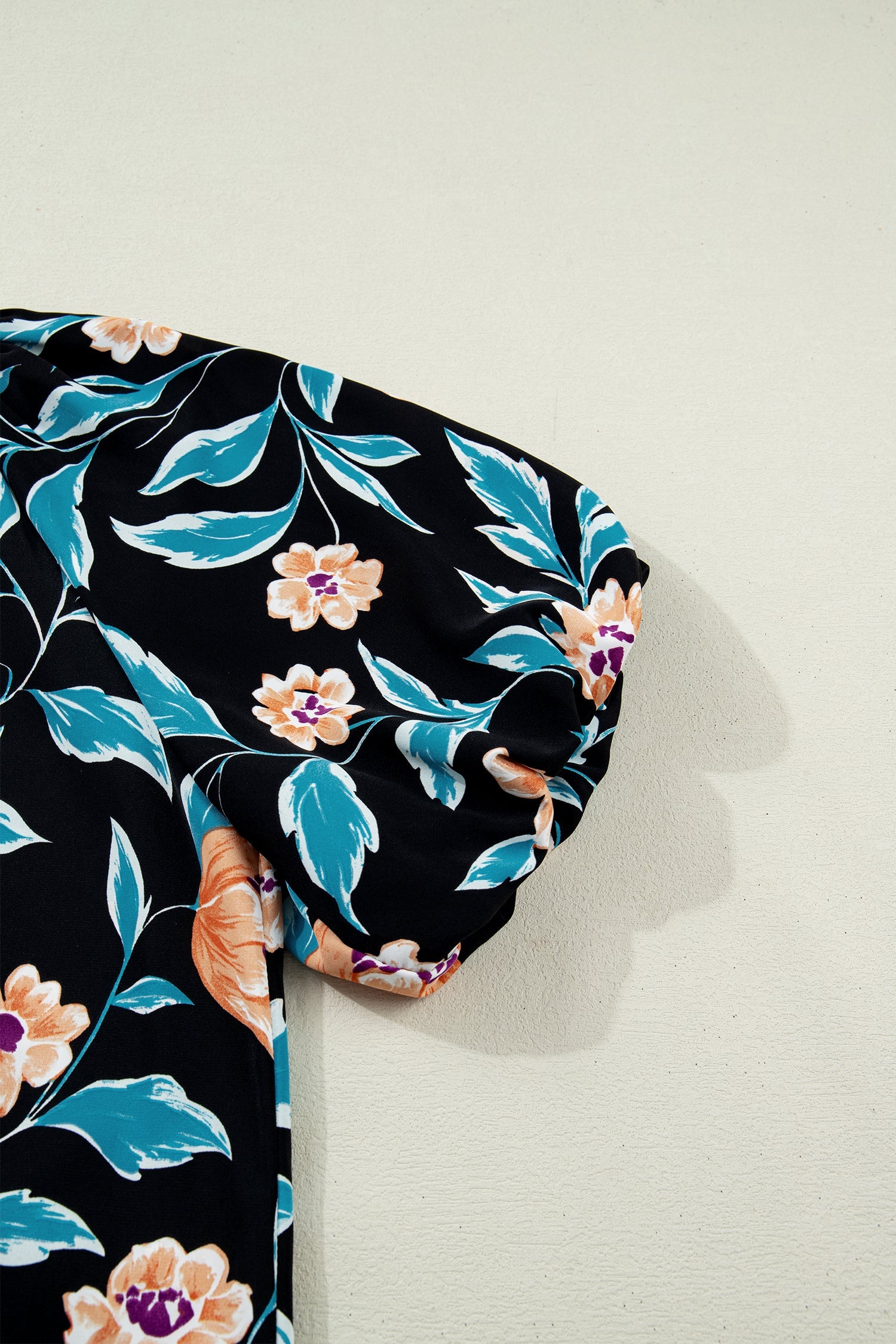 Ila Bubble Sleeve Notched Blouse