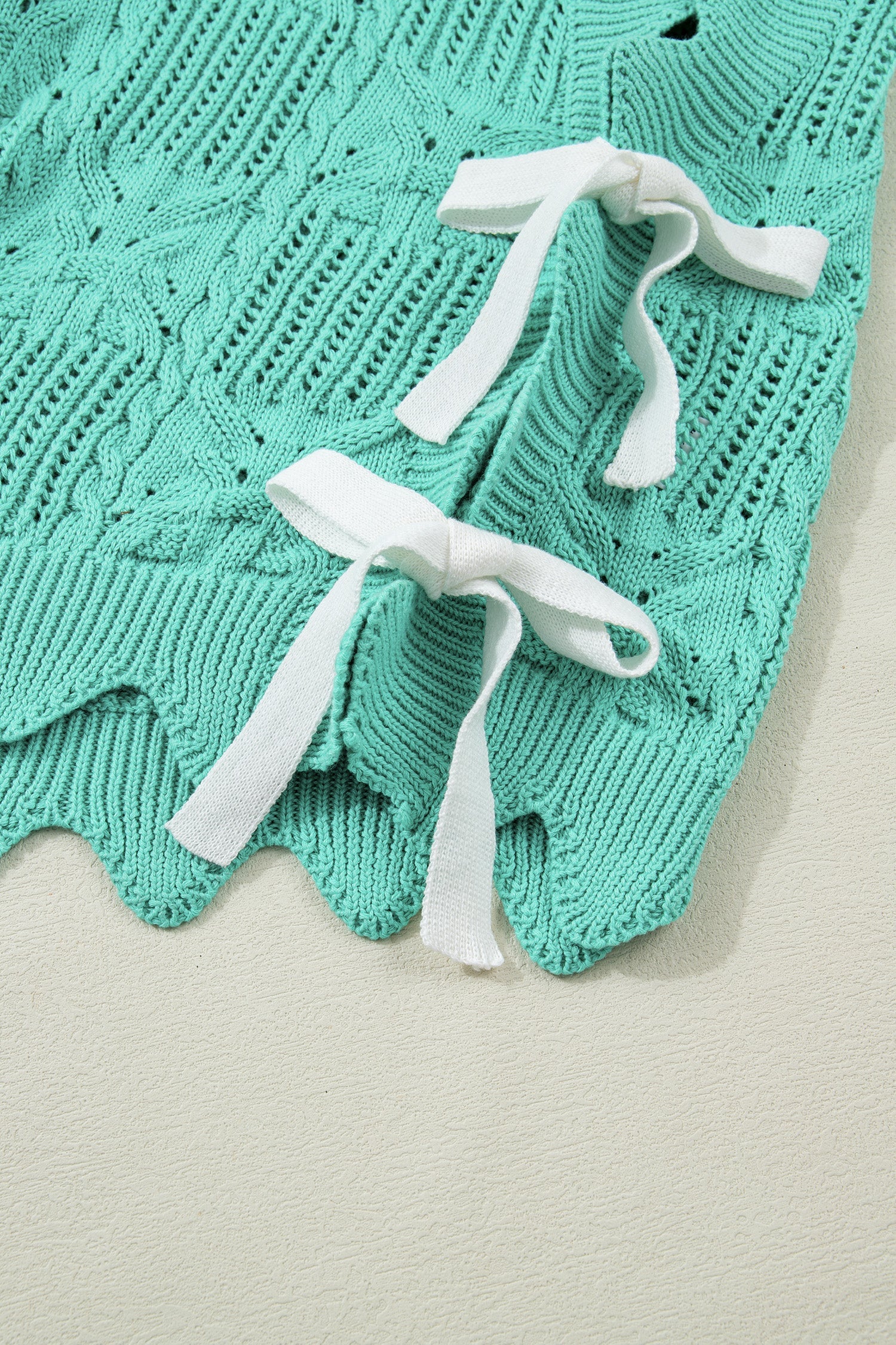 River Trim Short Sleeve Sweater