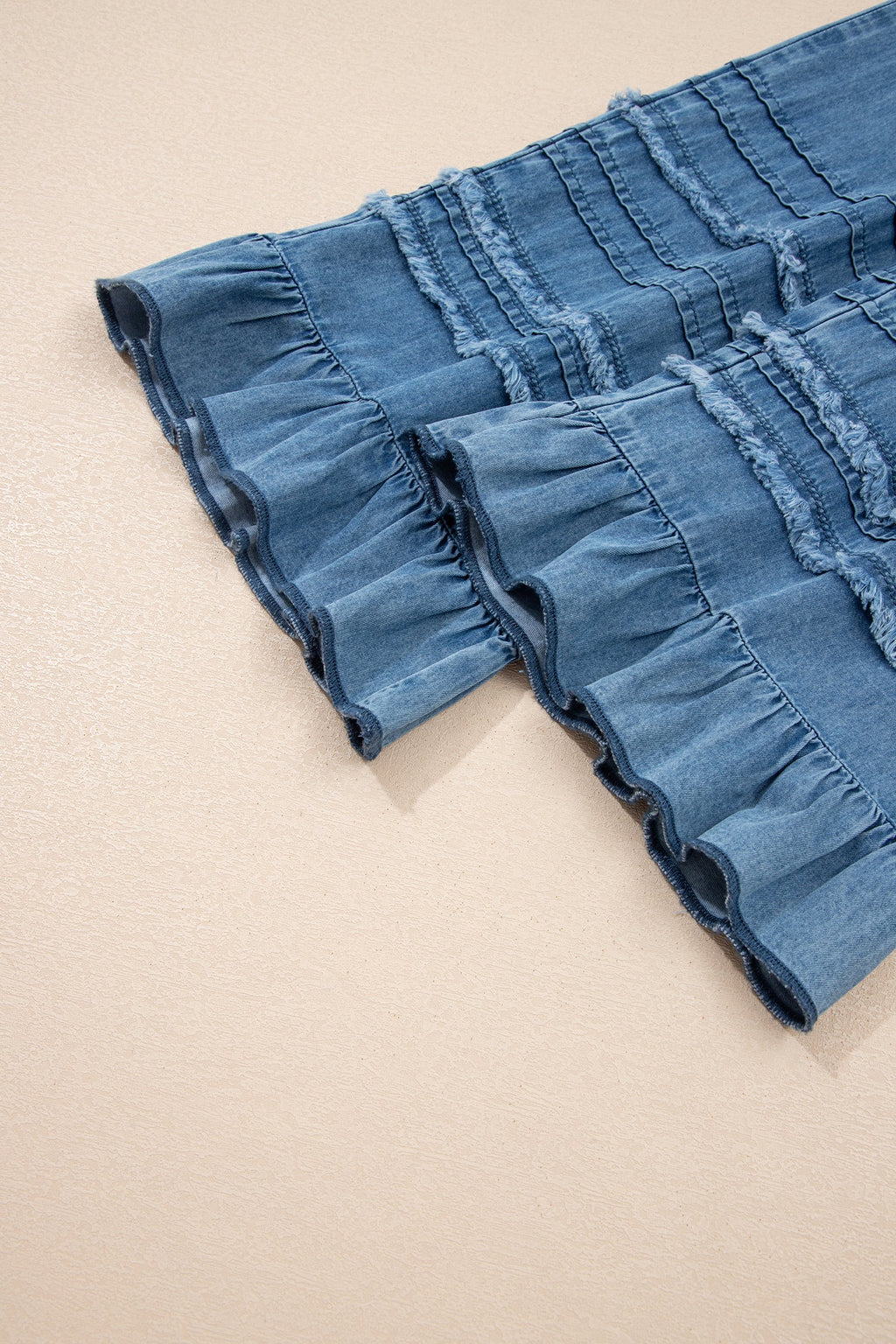 Taytum Wide Leg Chambray Pants