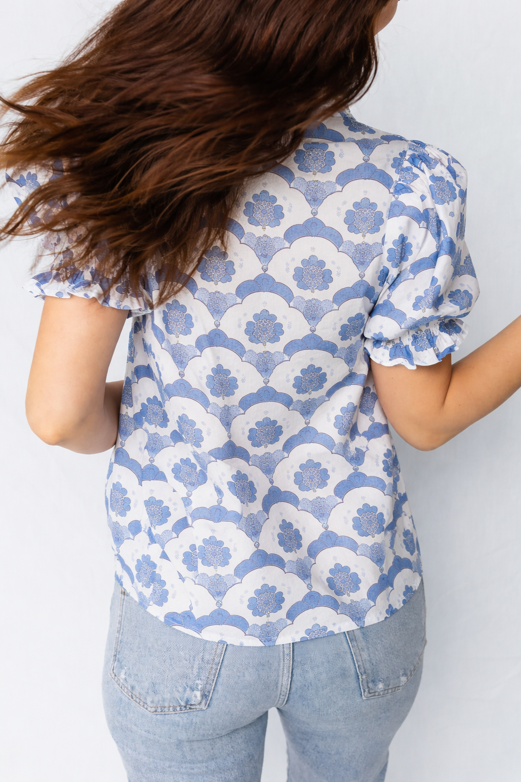 Mariam Sleeve Contrast Trim Blouse