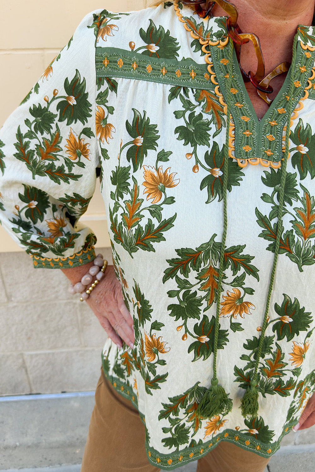 Kira 3 4 Sleeve PLUS Blouse