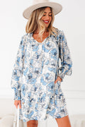 Juliana Sleeve Flowy Mini Dress