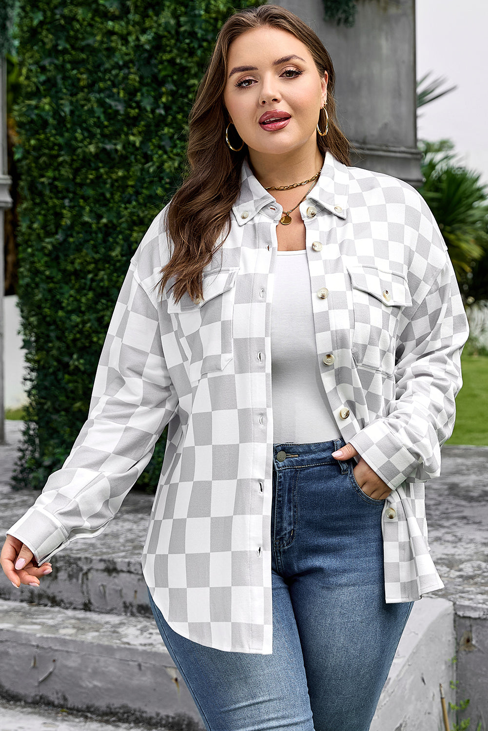 Emily Down Casual Western Plus Jacket