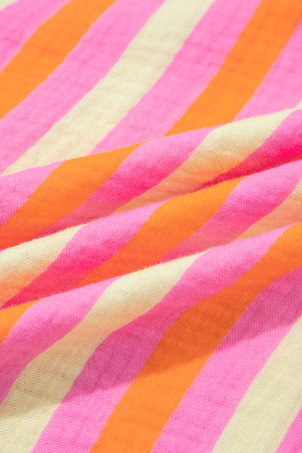Teresa Stripe Crinkled Half PLUS Blouse
