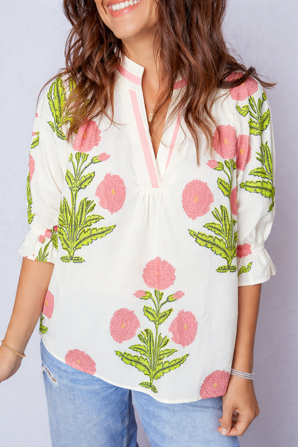 Noelle 3 4 Sleeve Blouse