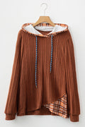 Mya Knit Drawstring Hooded Top