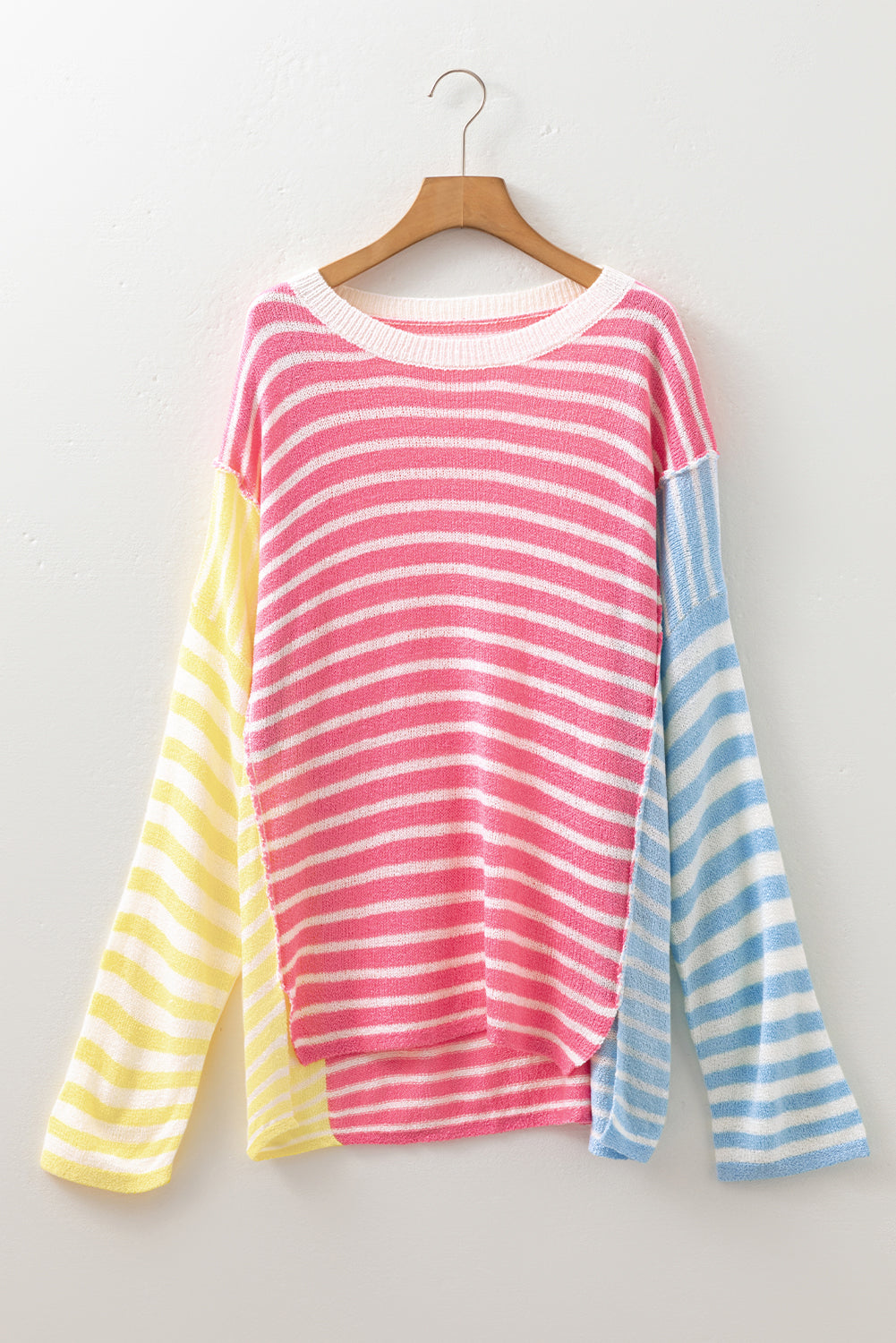 Fernanda Seam Colorblock Patchwork PLUS Sweater