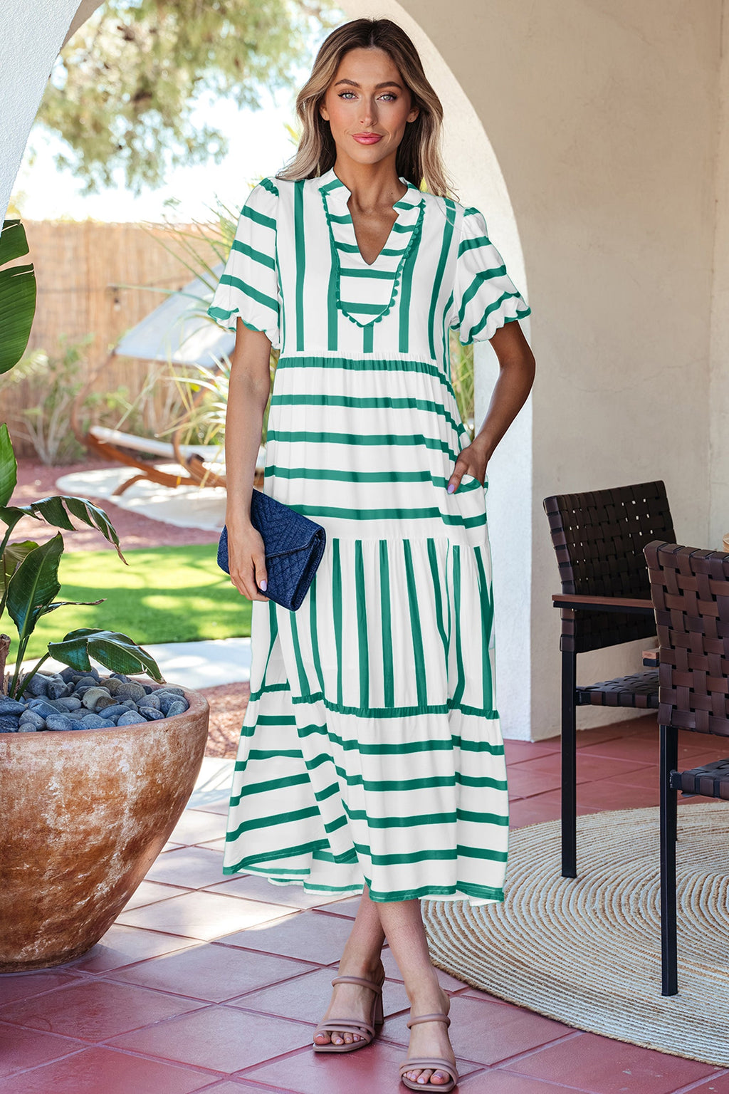 Luna Half Sleeve Vacation Dress
