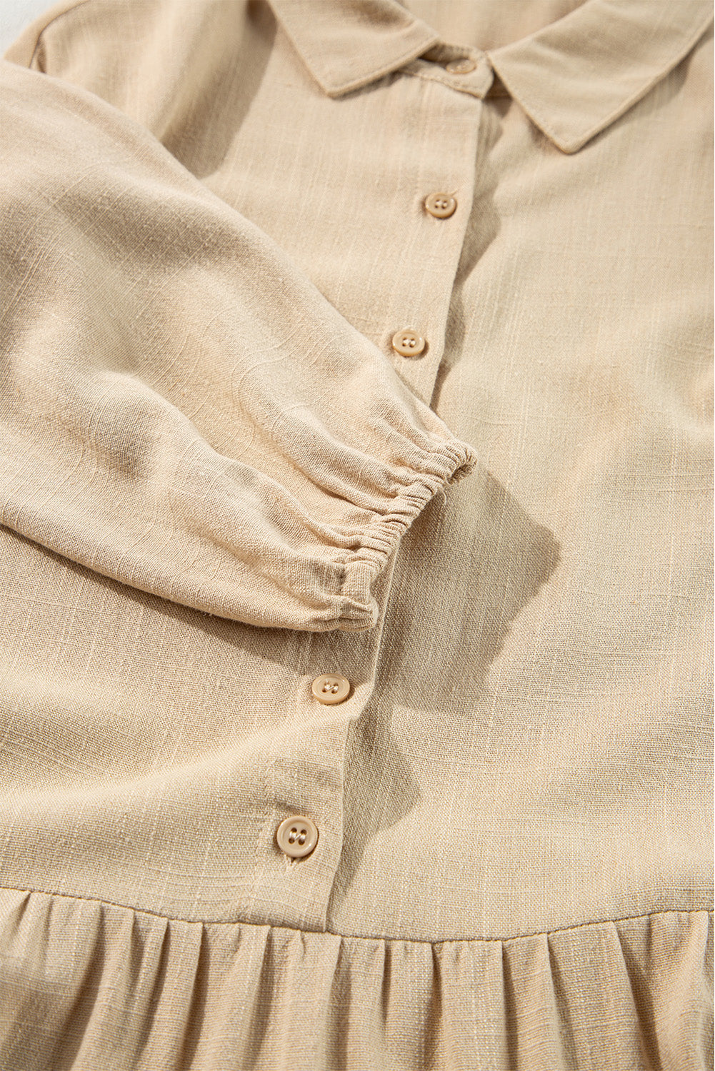 Scarlet Sleeve Tiered Pleated Shirt