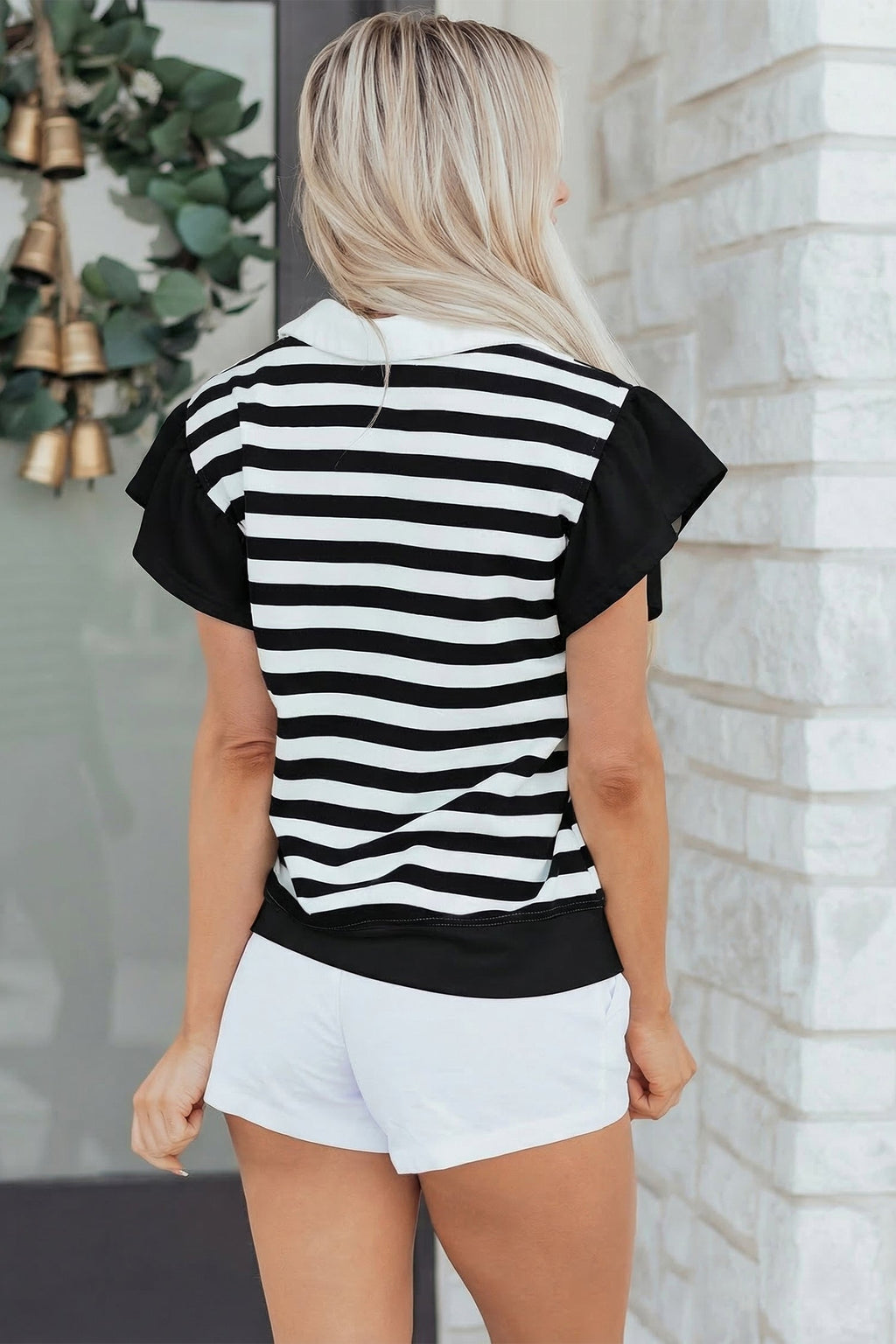 Lilith Ruffled Short Sleeve Blouse