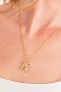 Romy Rhinestone Bowknot Pendant Necklace