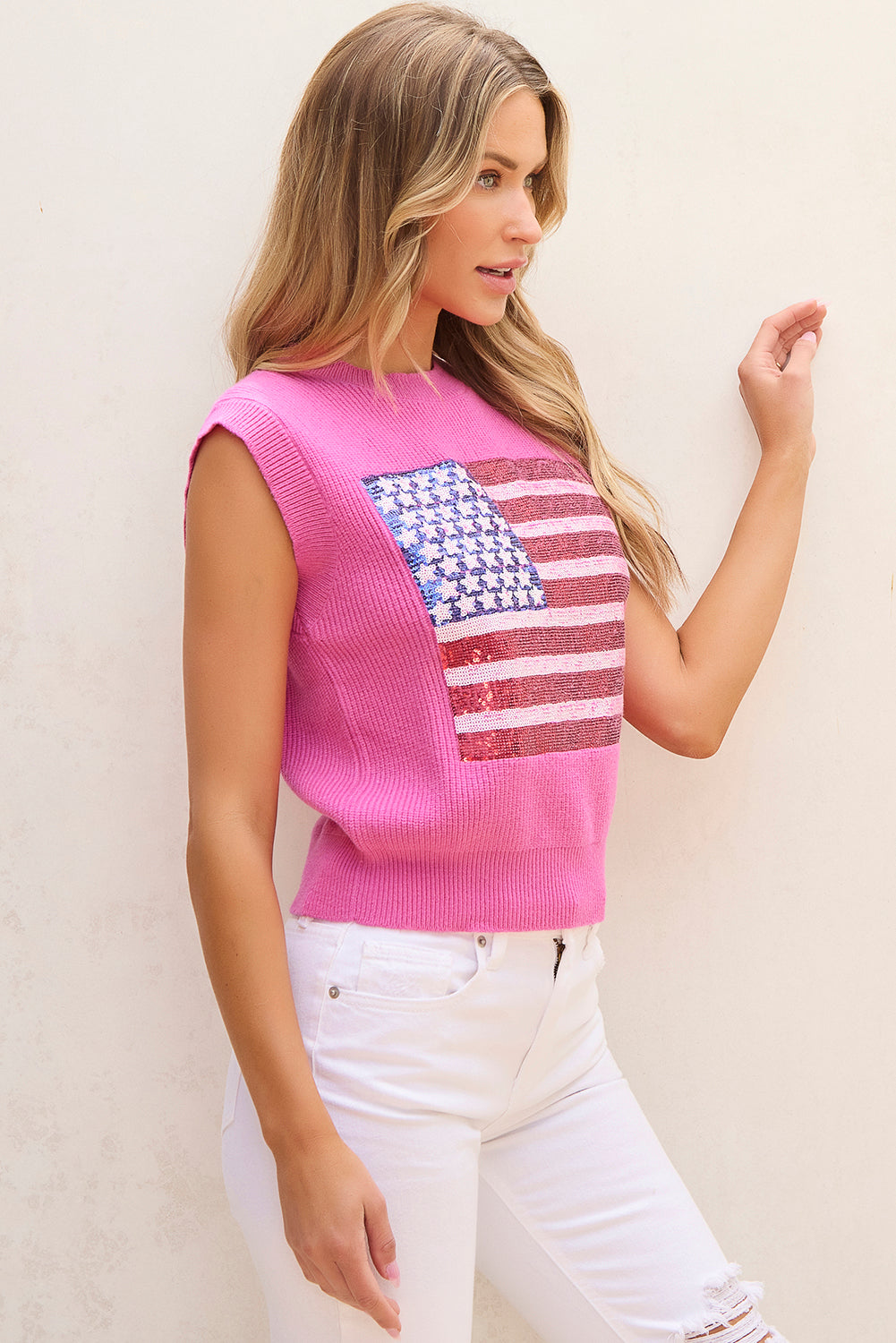 Grace american Flag Knitted Vest