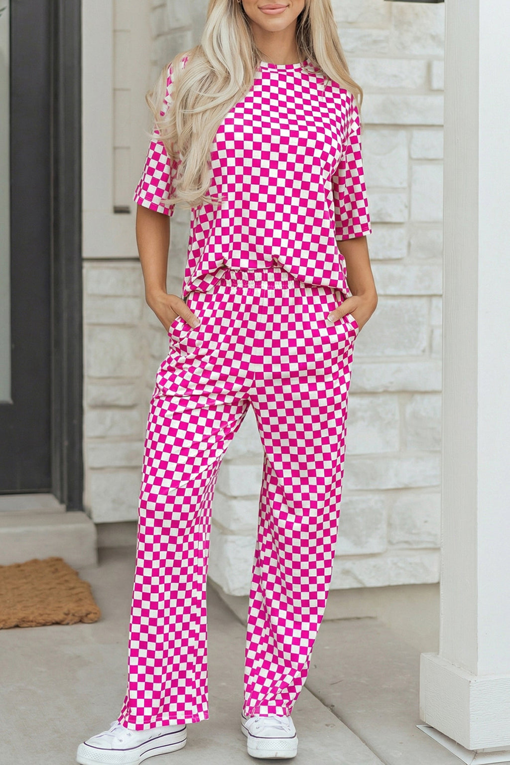 Elisa Print Half Sleeve Lounge Set