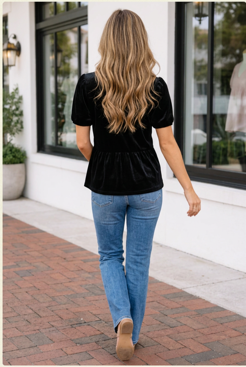 Margaux Silhouette Short Sleeve Blouse