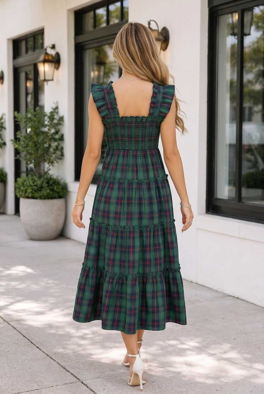 Briella Bodice Tiered Midi Dress