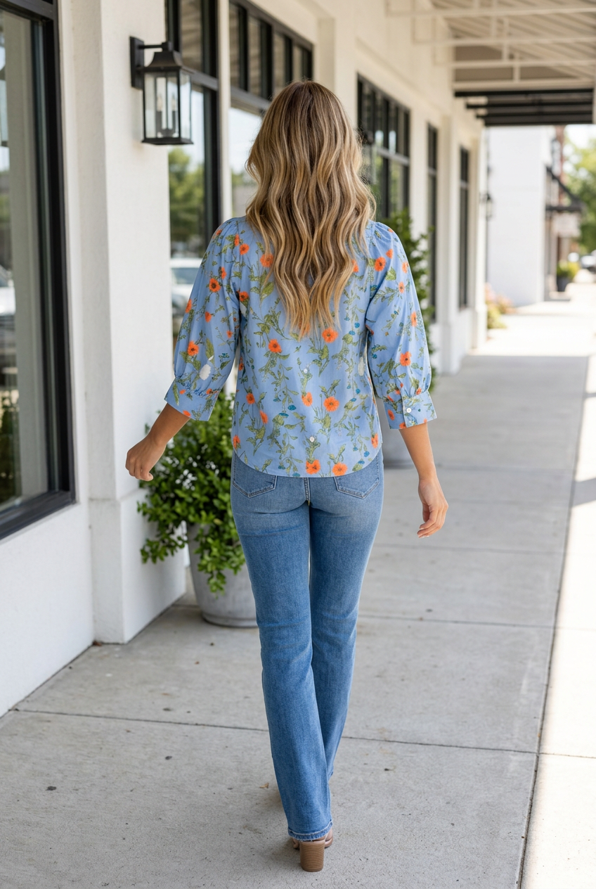 Leslie Sleeve Down Casual Shirt