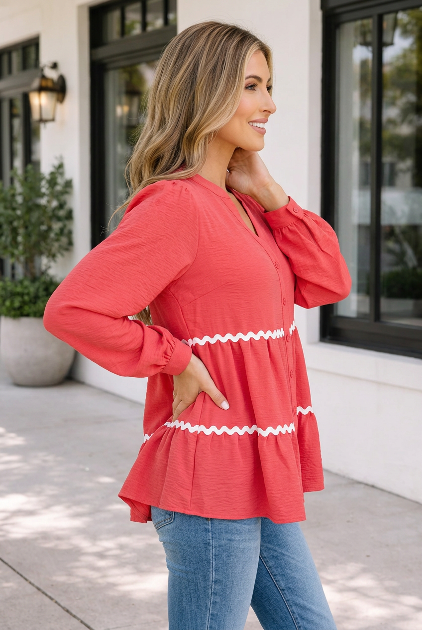 Leah Sleeve Shirt Long Sleeve Top