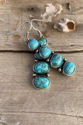 Turquoise Stacked Dangle Earrings