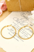 Gold Twisted Large Hoop Earrings