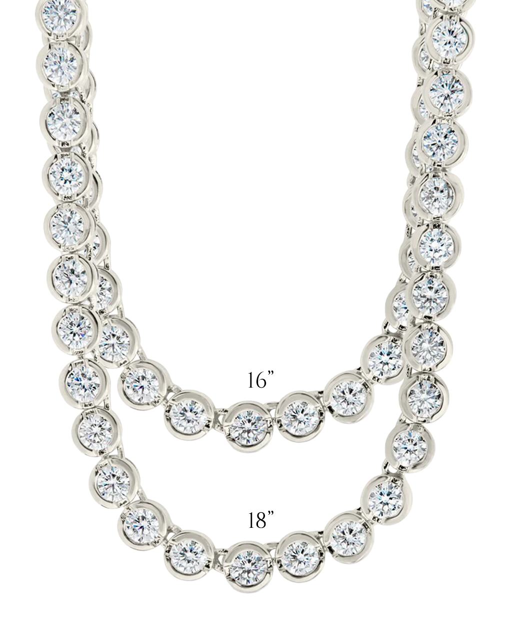 Helene Bezel CZ Tennis Necklace