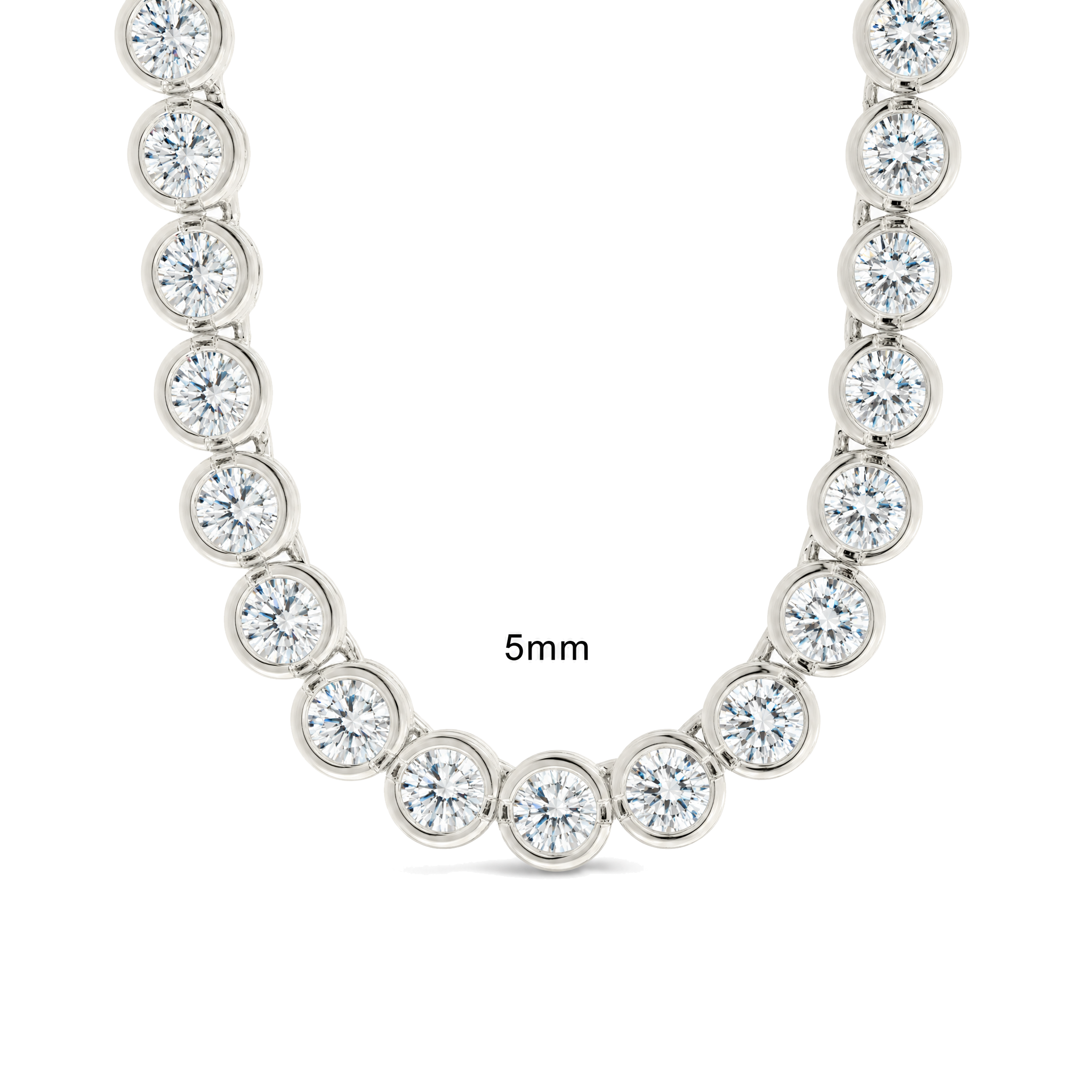 Helene Bezel CZ Tennis Necklace