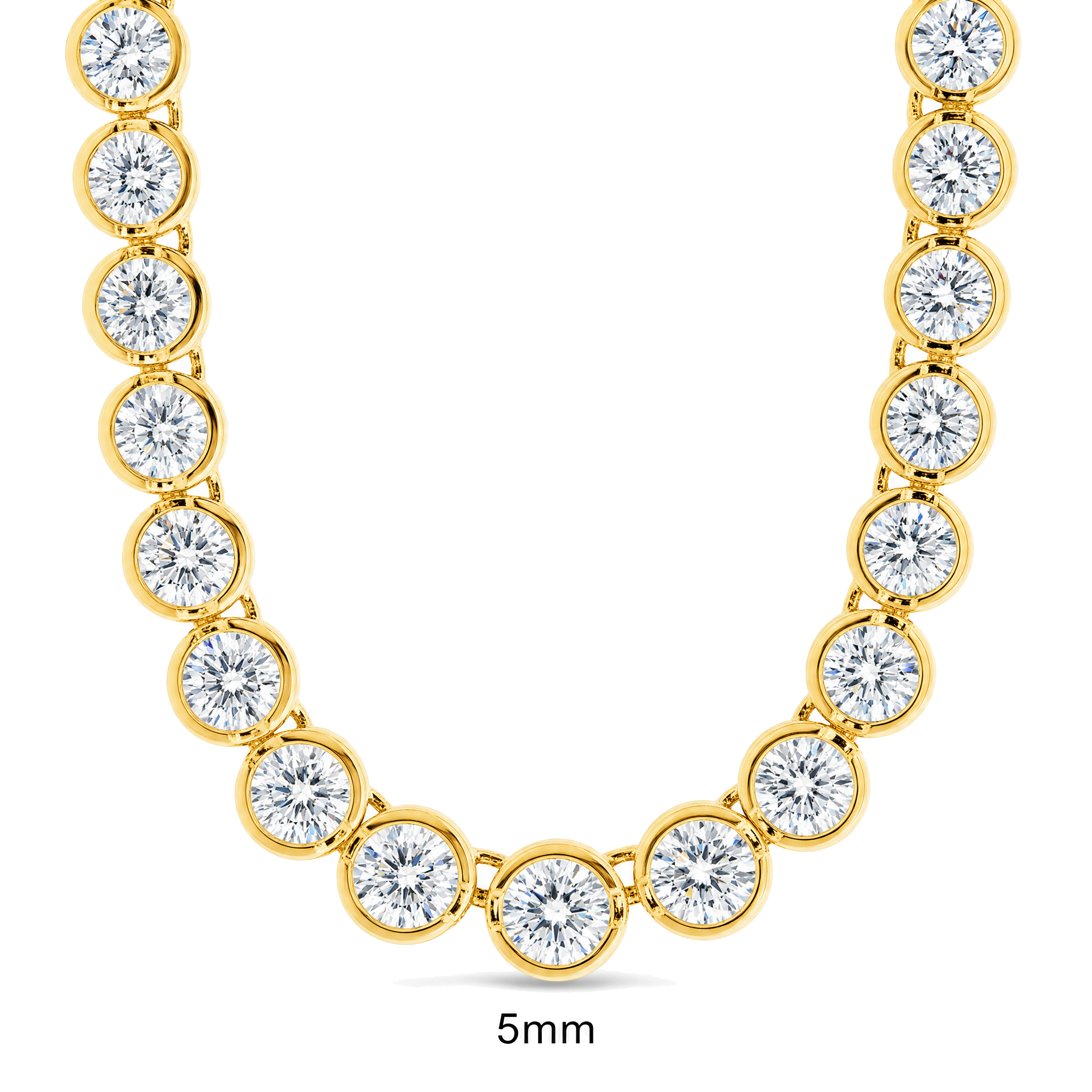 Helene Bezel CZ Tennis Necklace