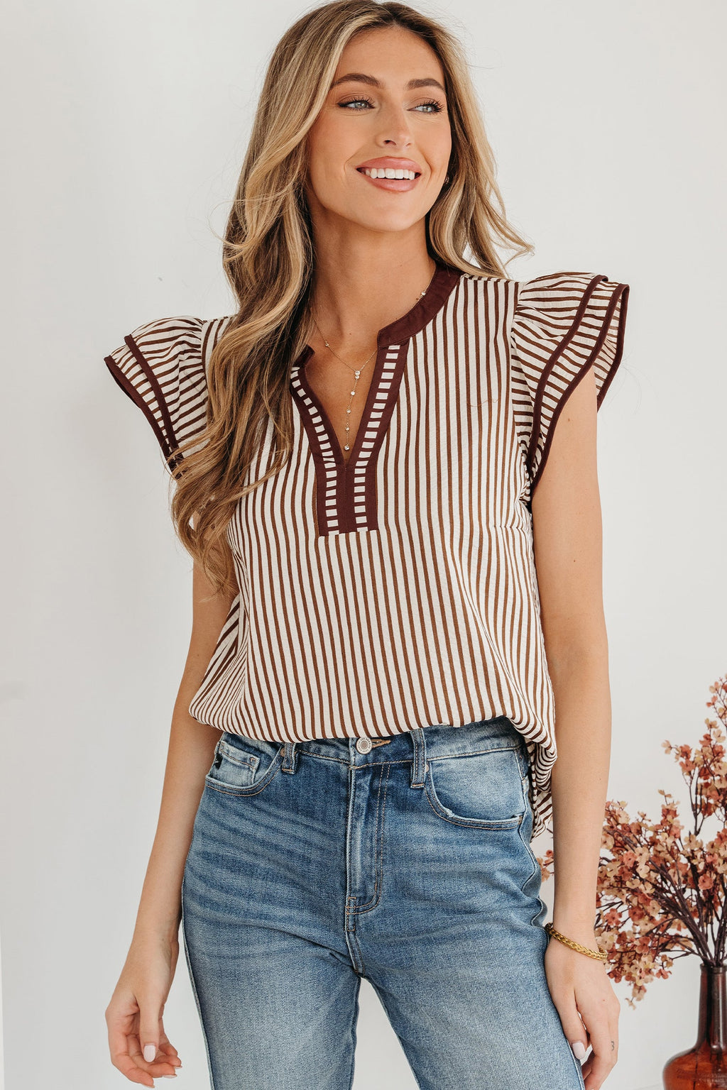 Karter Ruffled Short Sleeve Blouse