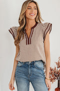 Karter Ruffled Short Sleeve Blouse