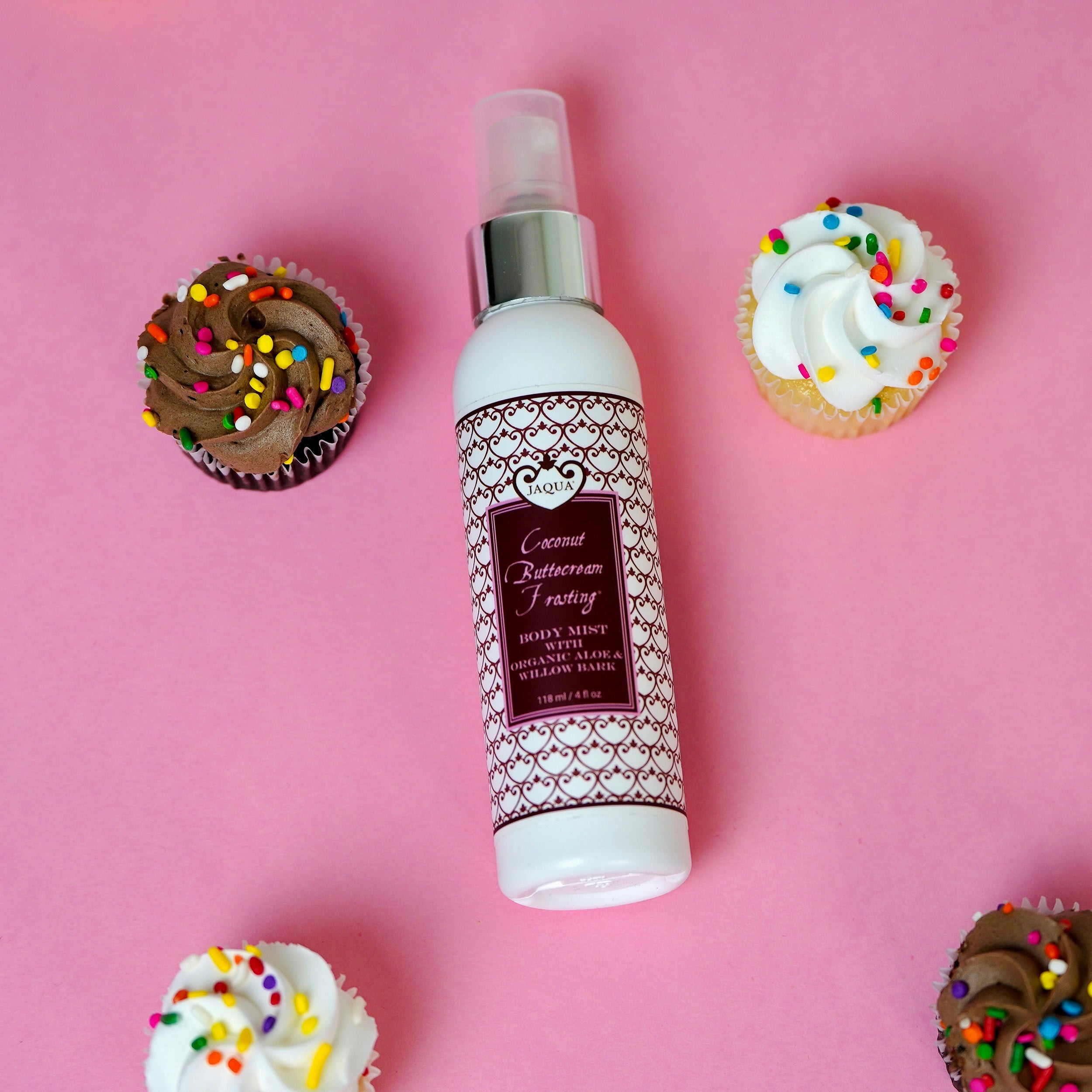 Coconut Buttercream Frosting Hydrating Body Mist with Organic Aloe & Willow Bark
