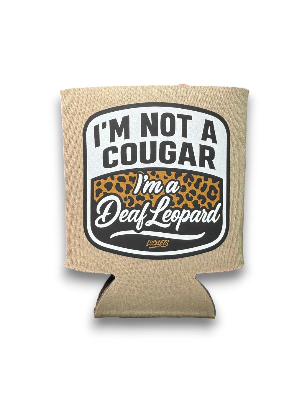Deaf Leopard Koozie