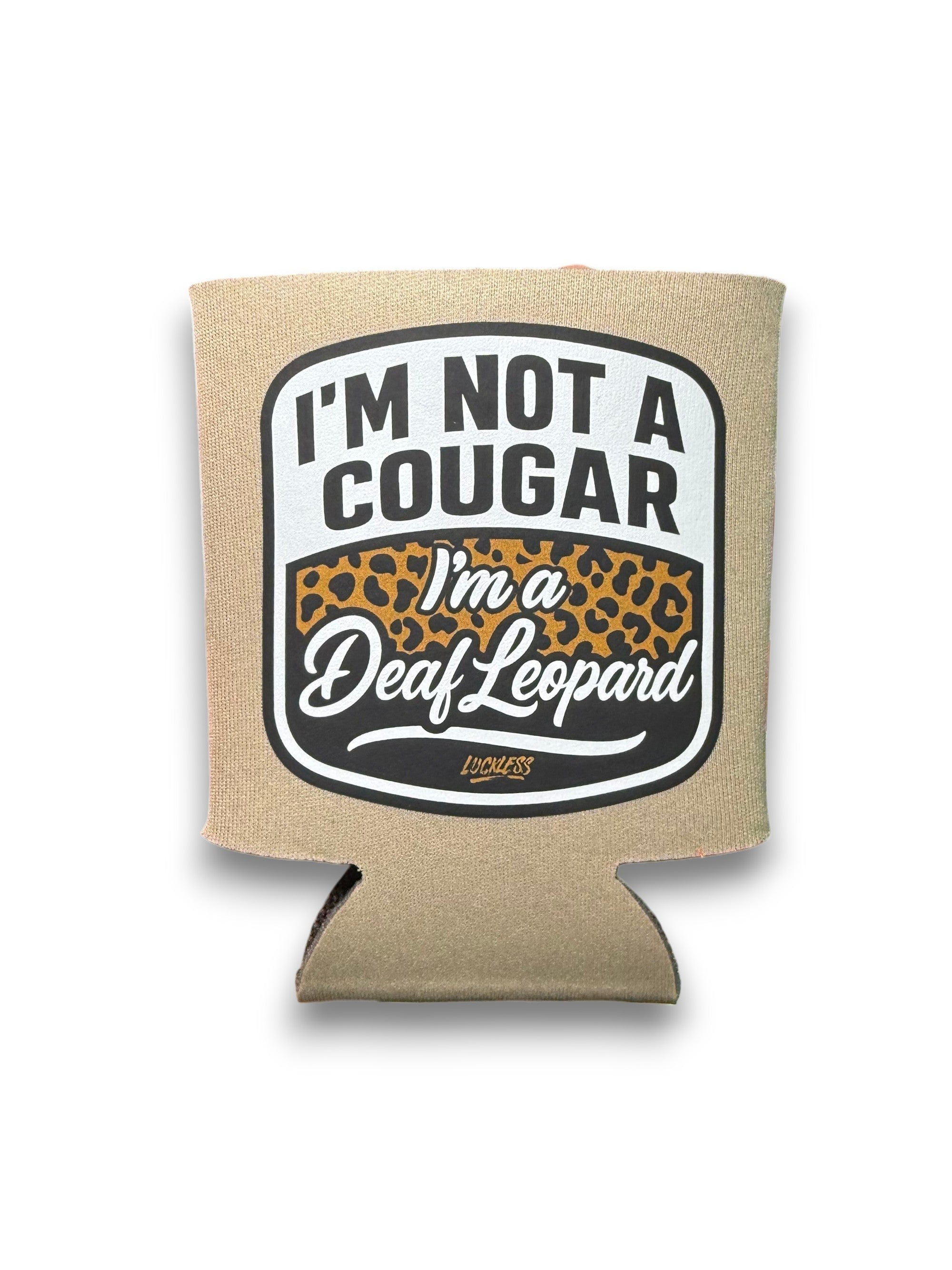 Deaf Leopard Koozie