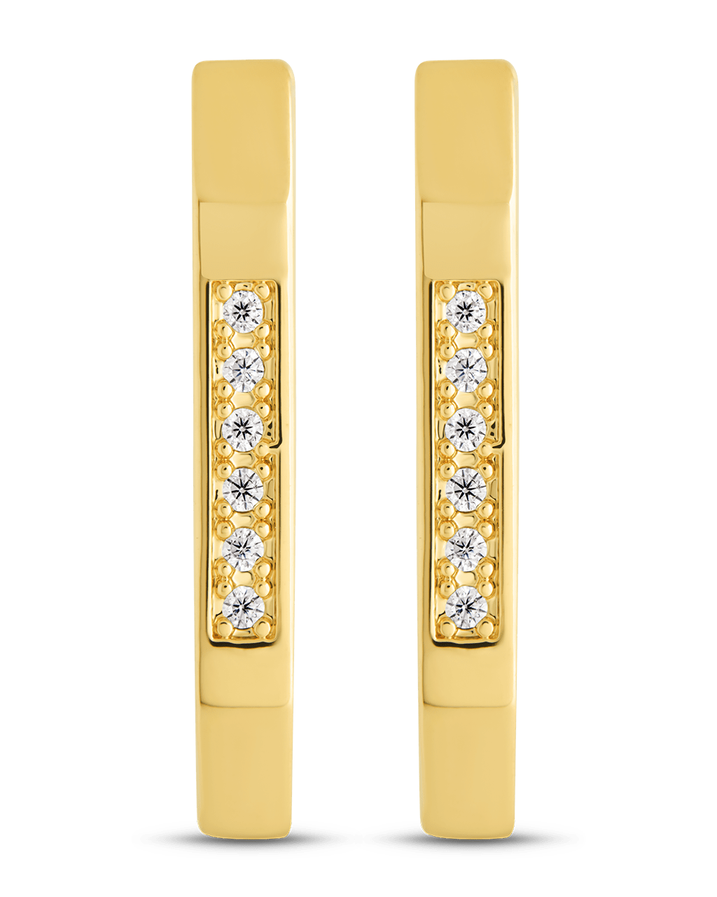 Aria Geometric CZ Micro Hoop Earrings