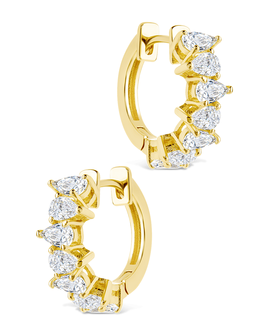 Carina Pear Cut CZ Hoops