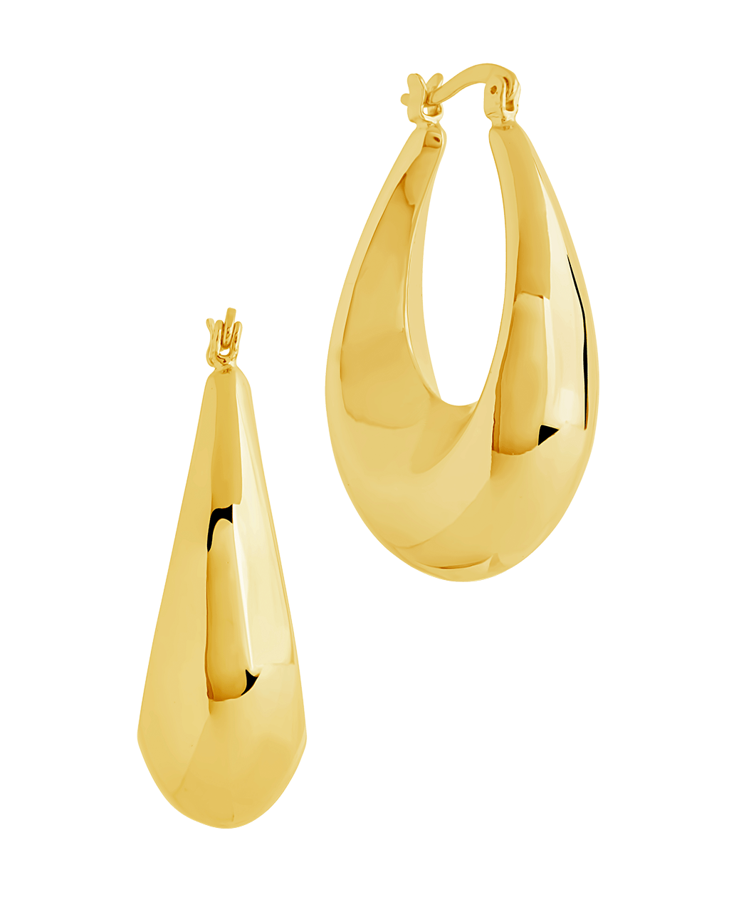 Autumn Elongated Tube Hoop Earrings