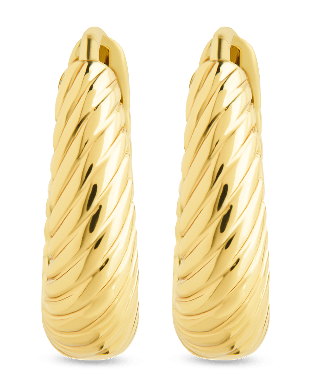 Fairley Oval Textured Micro Hoops