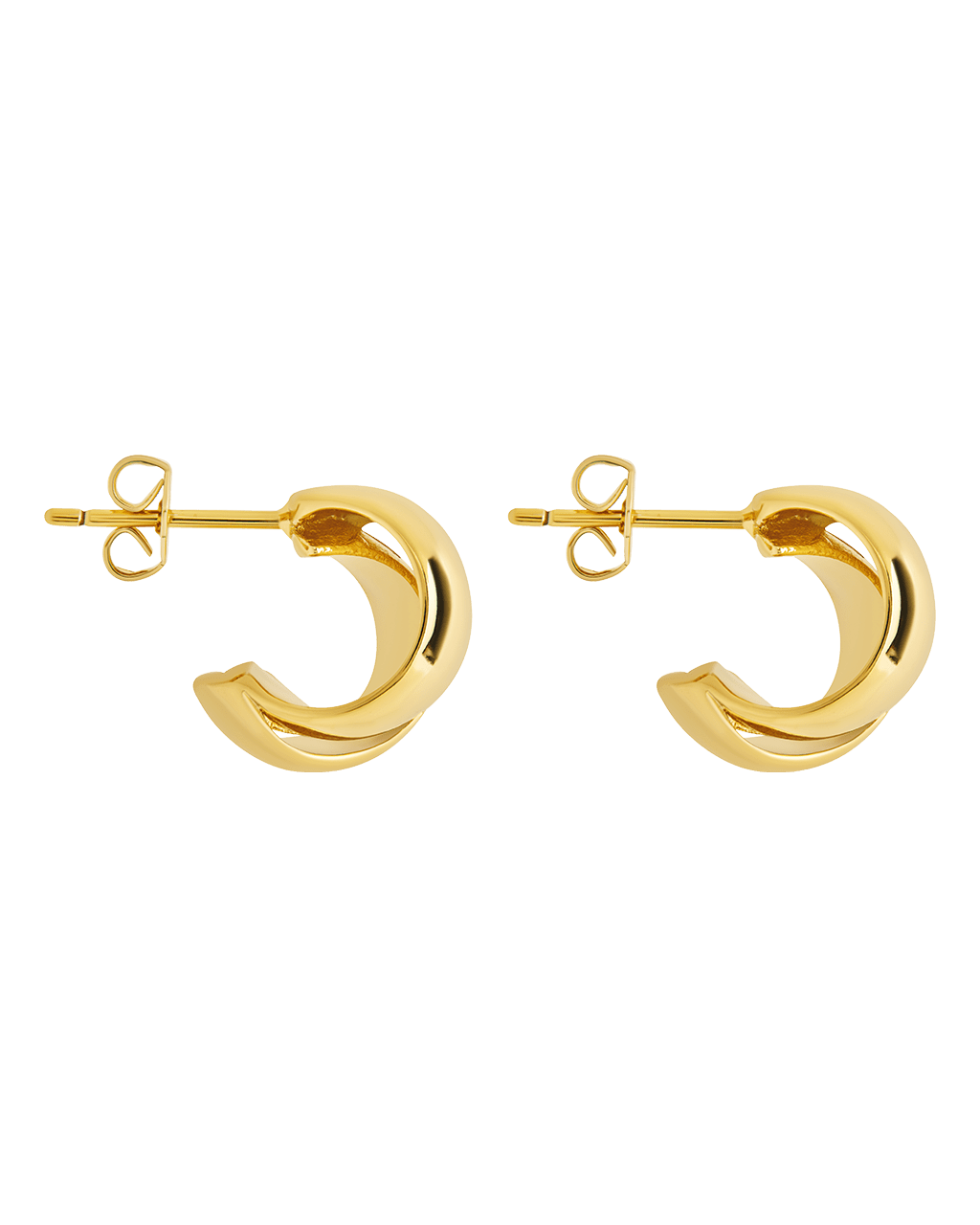 Tamara Double Row Huggie Hoop Earrings