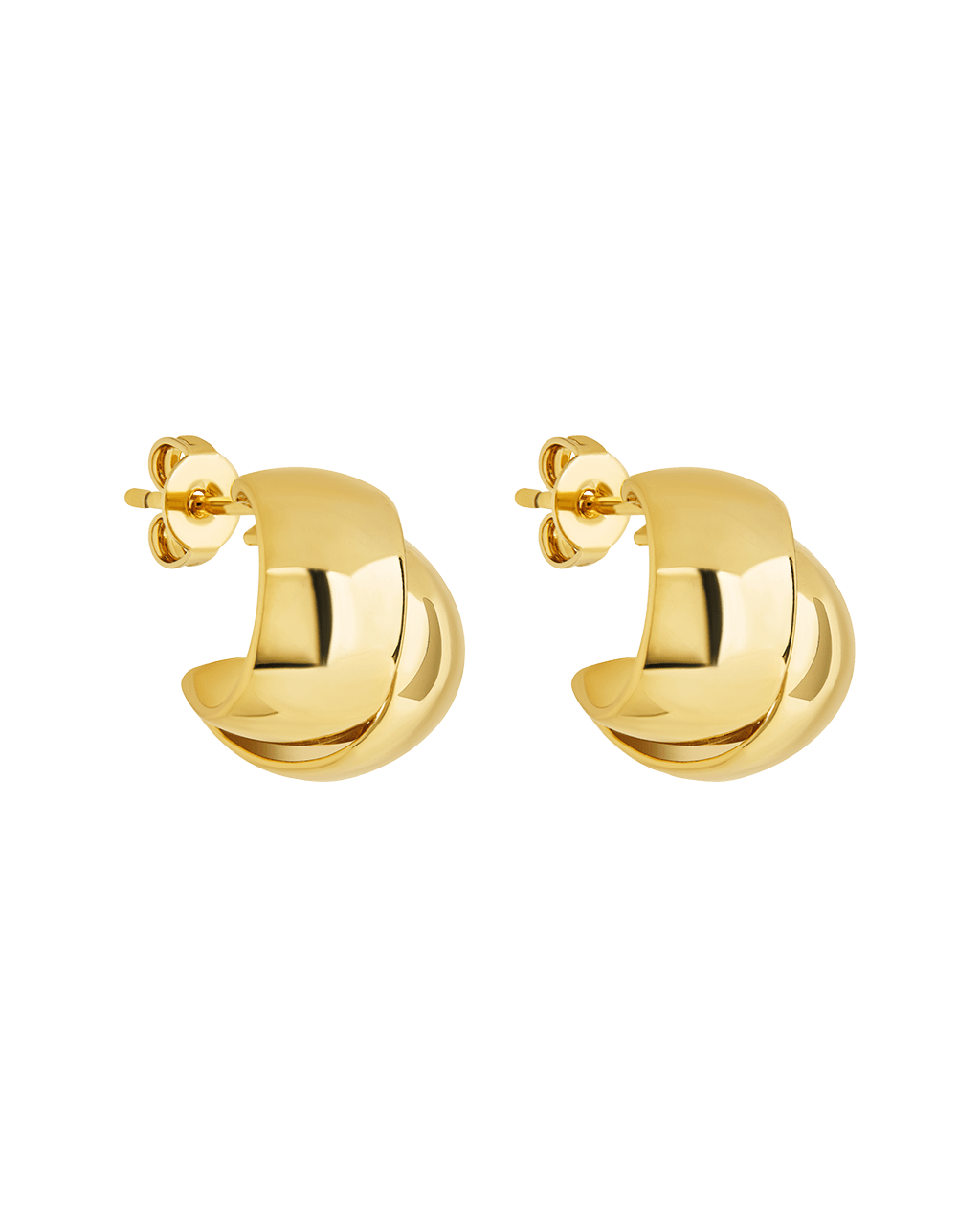 Tamara Double Row Huggie Hoop Earrings