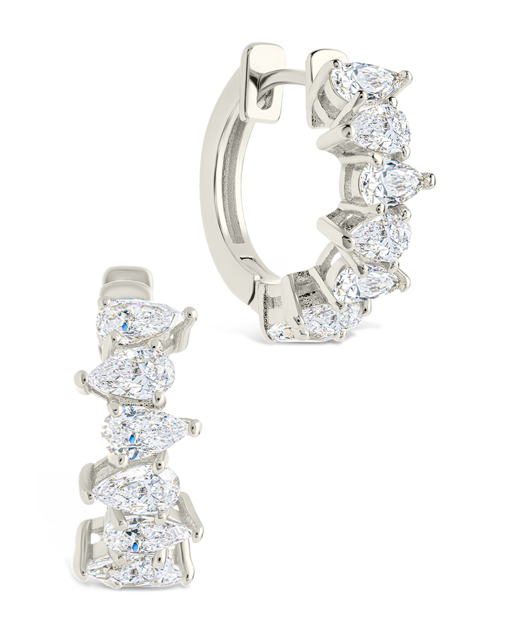 Carina Pear Cut CZ Hoops