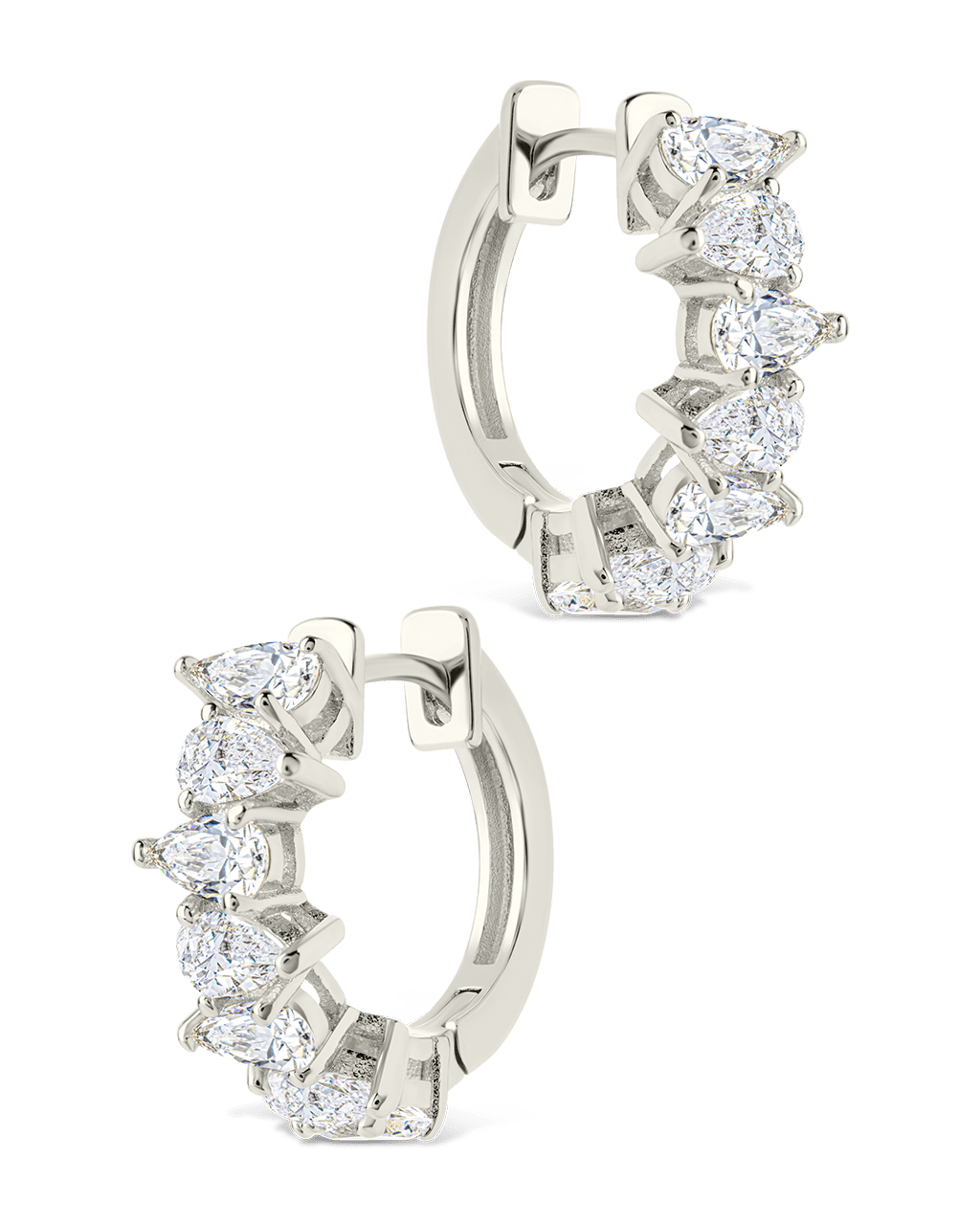 Carina Pear Cut CZ Hoops