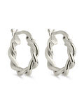 Hazel Textured Twisted Hoop Earrings