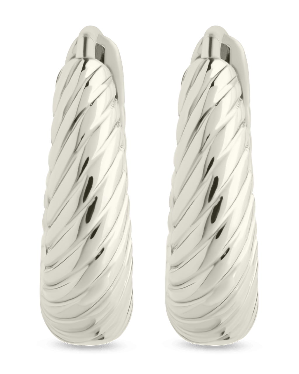 Fairley Oval Textured Micro Hoops