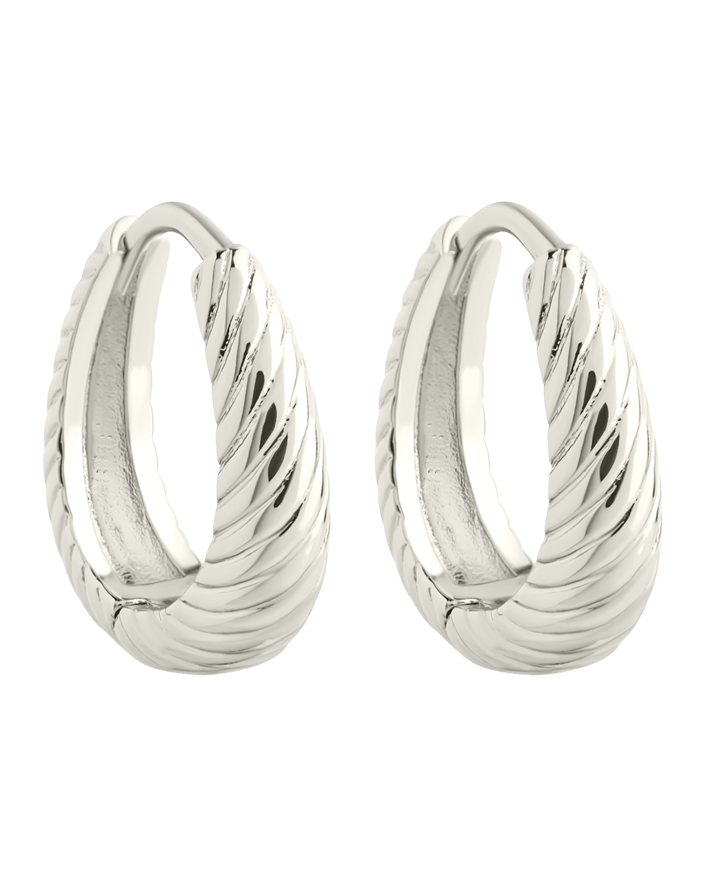 Fairley Oval Textured Micro Hoops